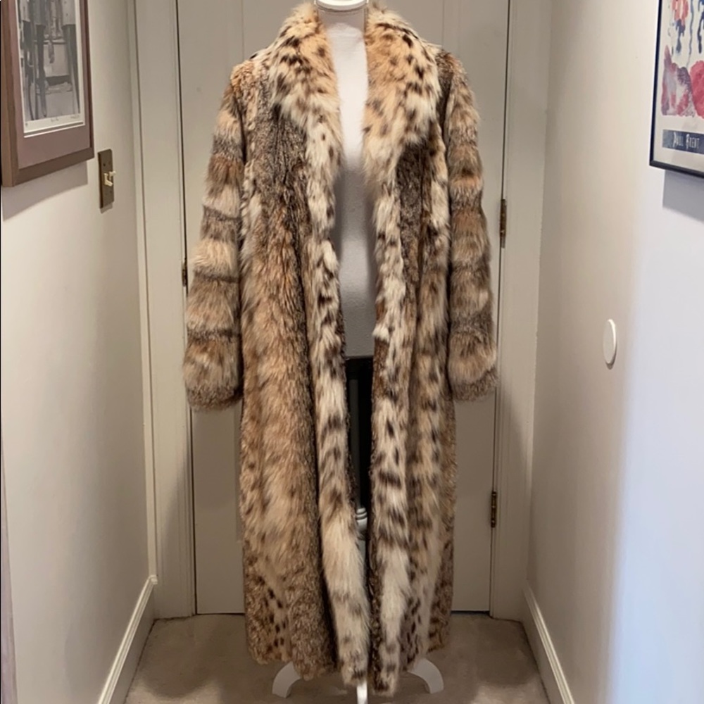 Natural Lynx coat with shawl collar - Picture 1 of 9